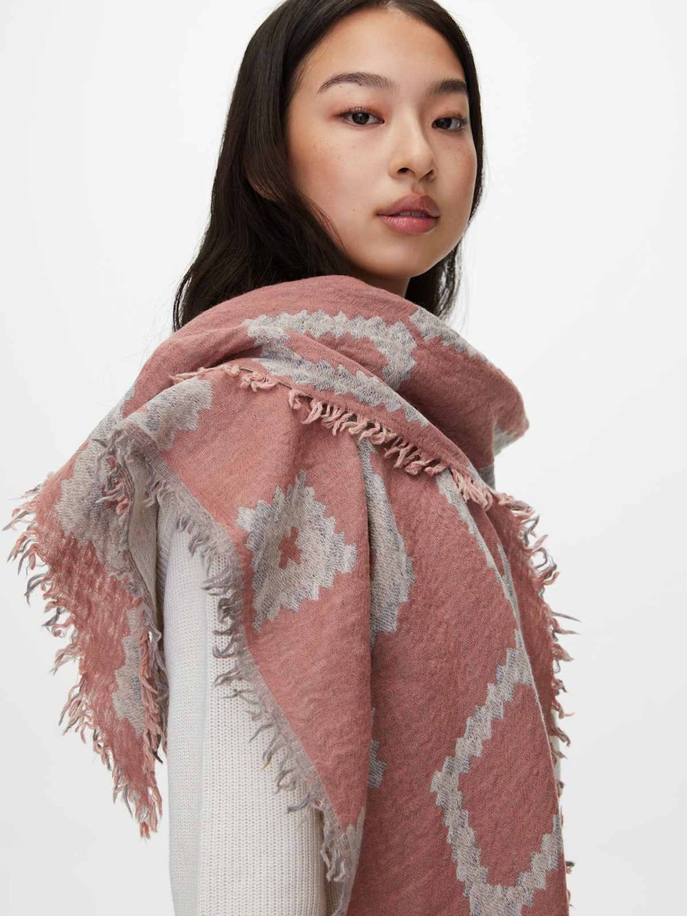 Aritzia Wilfred TRIANGULAR SCARF IN MERINO WOOL